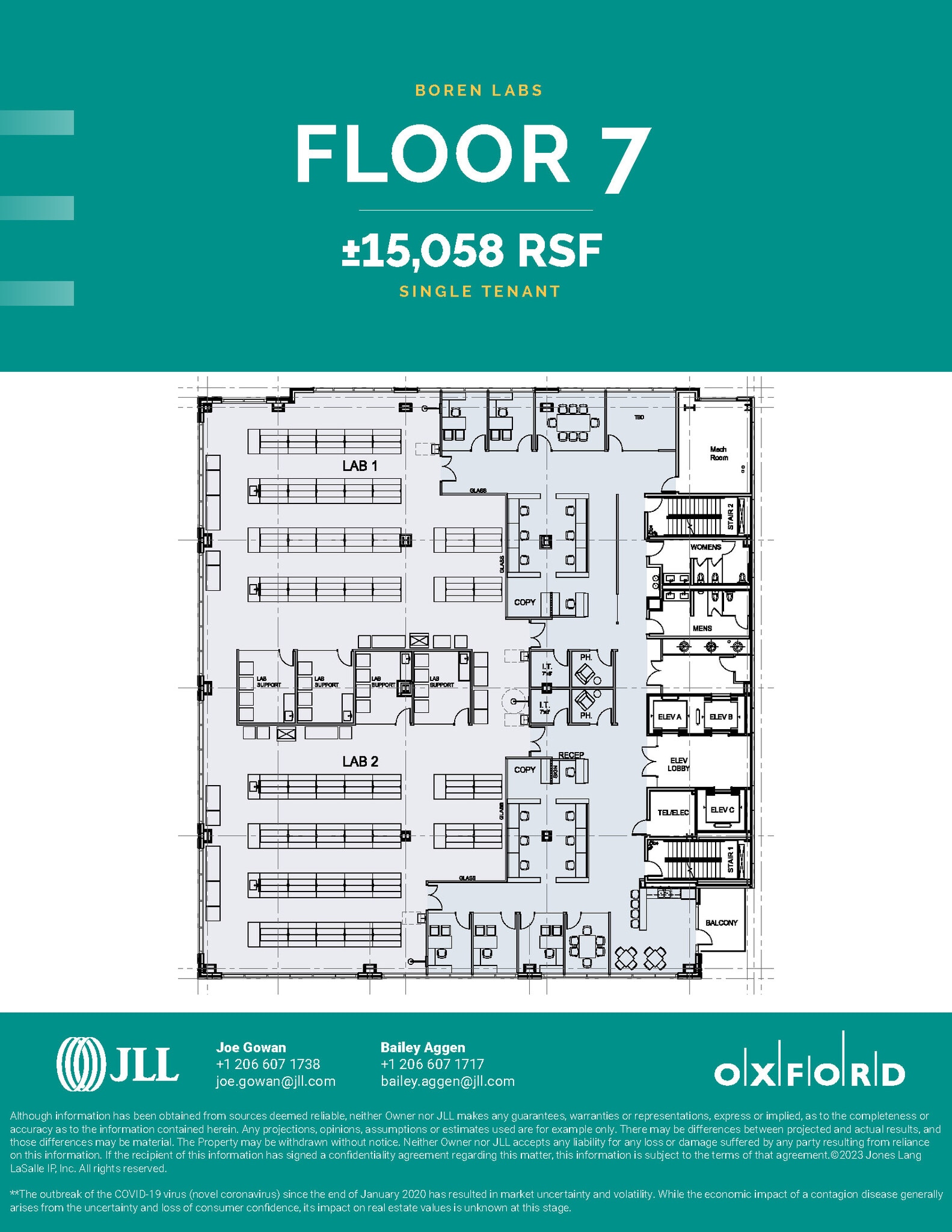 1930 Boren Ave, Seattle, WA à louer Plan d’étage– Image 1 sur 2