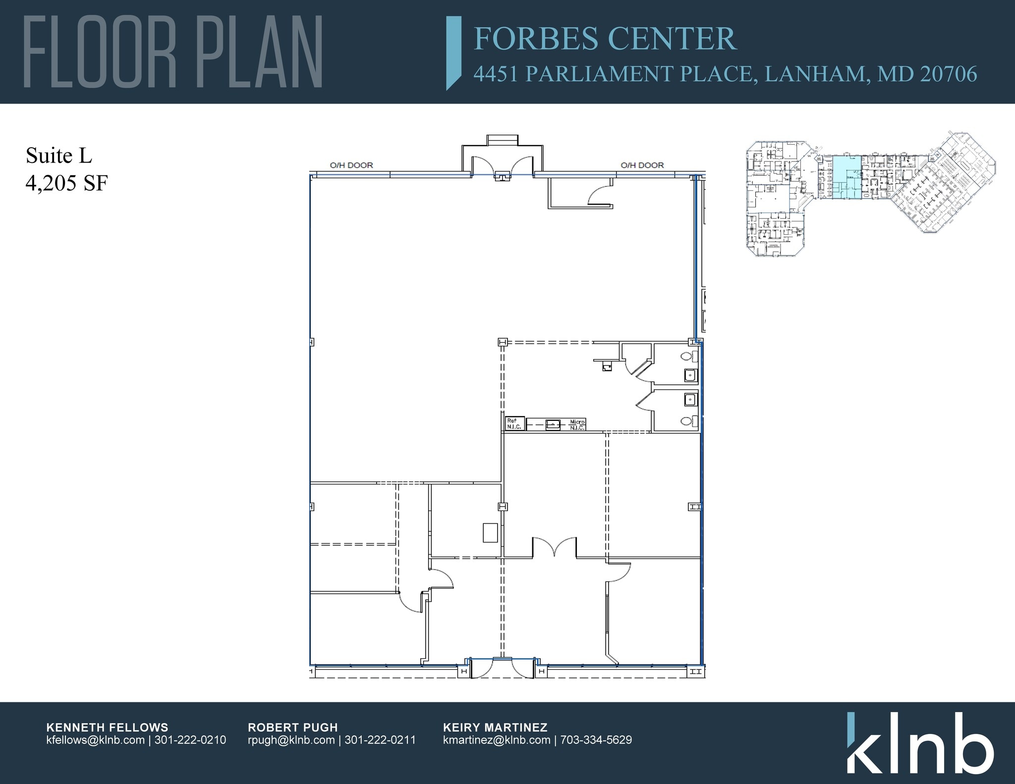4451 Parliament Pl, Lanham, MD à louer Plan d’étage– Image 1 sur 1