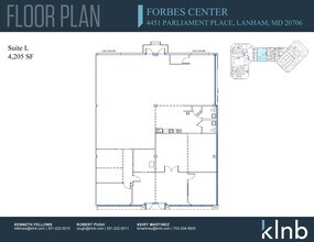 4451 Parliament Pl, Lanham, MD à louer Plan d’étage– Image 2 sur 2
