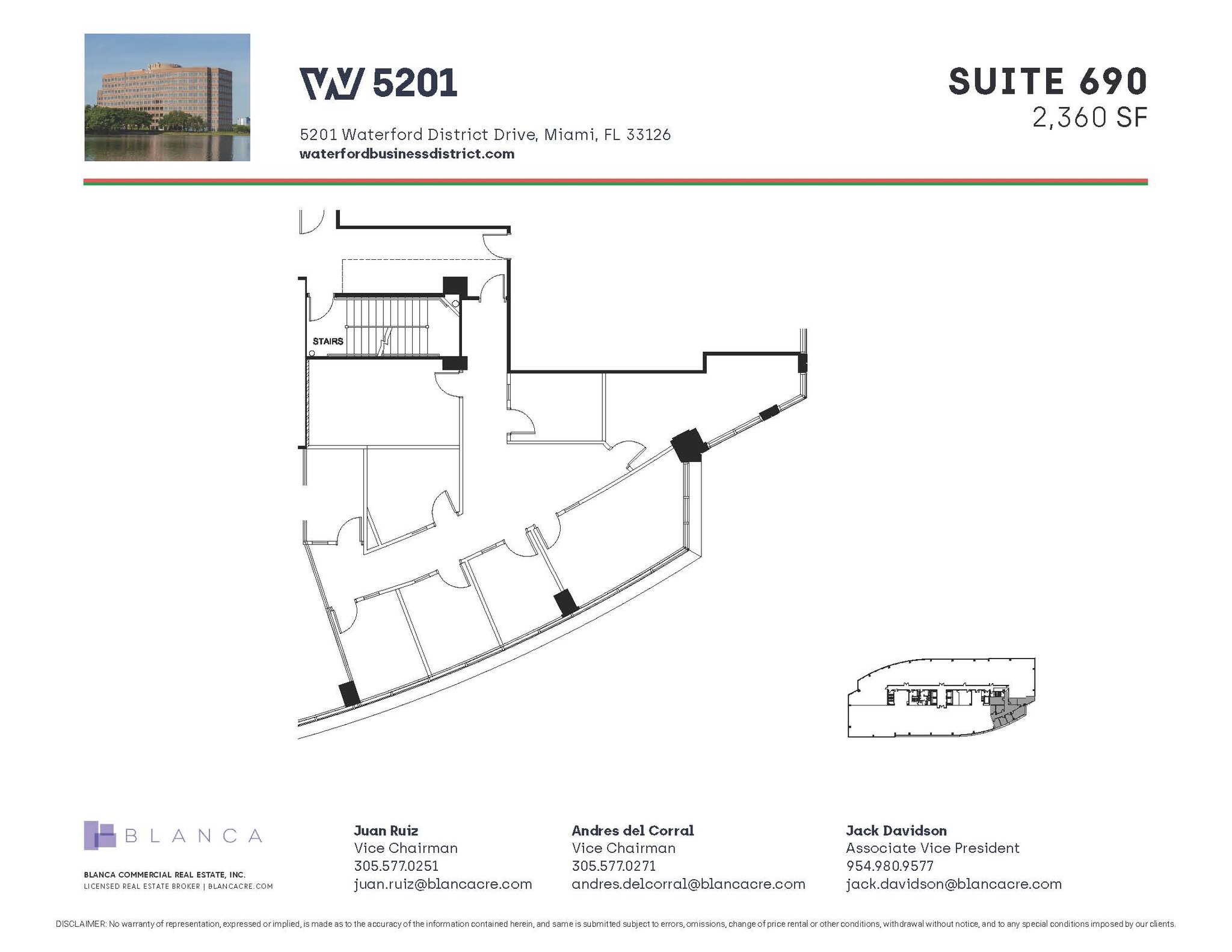 5200 Waterford District Dr, Miami, FL à louer Plan d’étage– Image 1 sur 1