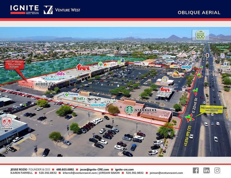 4052-4186 E 22nd St, Tucson, AZ à louer - Aérien – Image 3 sur 5