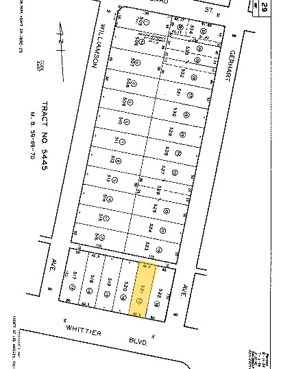 5723 Whittier Blvd, Los Angeles, CA à louer - Plan cadastral – Image 2 sur 4