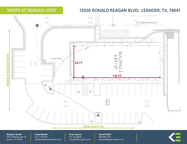 13920 Ronald W Reagan Blvd, Leander, TX à louer - Plan de site – Image 3 sur 6