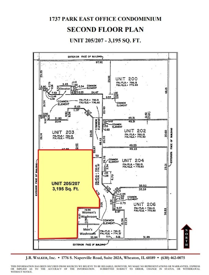 1737 S Naperville Rd, Wheaton, IL 60189 - Lot 205/207 - - Plan d’étage - Image 2 of 2
