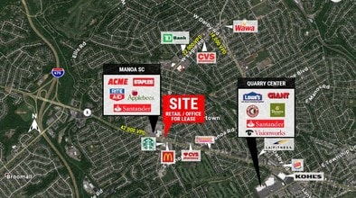 1241-1247 W Chester Pike, Havertown, PA - VUE AÉRIENNE vue de carte - Image1