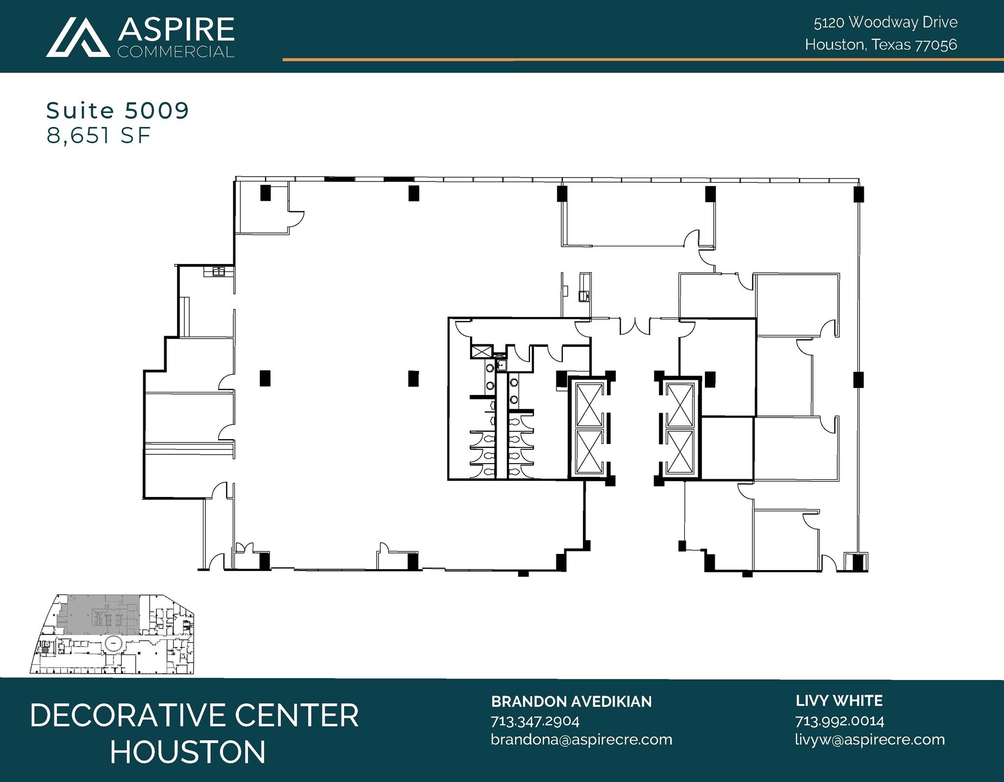 5120 Woodway Dr, Houston, TX à louer Plan d’étage– Image 1 sur 3