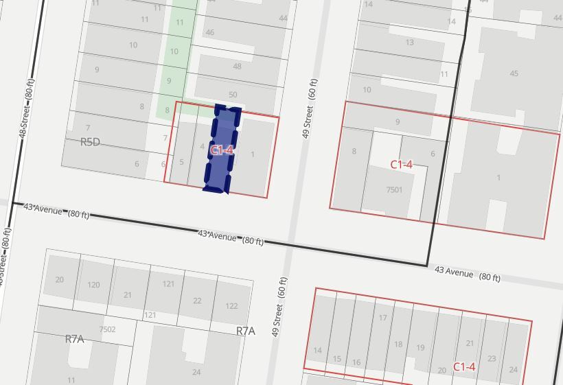 48-15 43rd Ave, Sunnyside, NY à louer - Plan cadastral – Image 2 sur 2