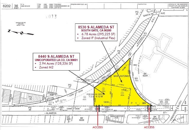 8440 S Alameda St, Los Angeles, CA à louer - Plan cadastral – Image 2 sur 2