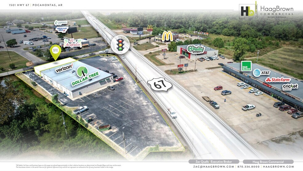 1501-1507 Highway 67 S, Pocahontas, AR à louer - Aérien – Image 3 sur 4