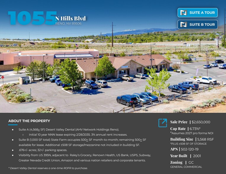 1055 N Hills Blvd, Reno, NV à vendre - Photo de l’immeuble – Image 2 sur 8