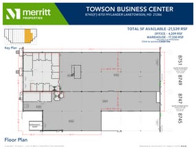 8701-8739 Mylander Ln, Towson, MD à louer Plan d’étage– Image 2 sur 2