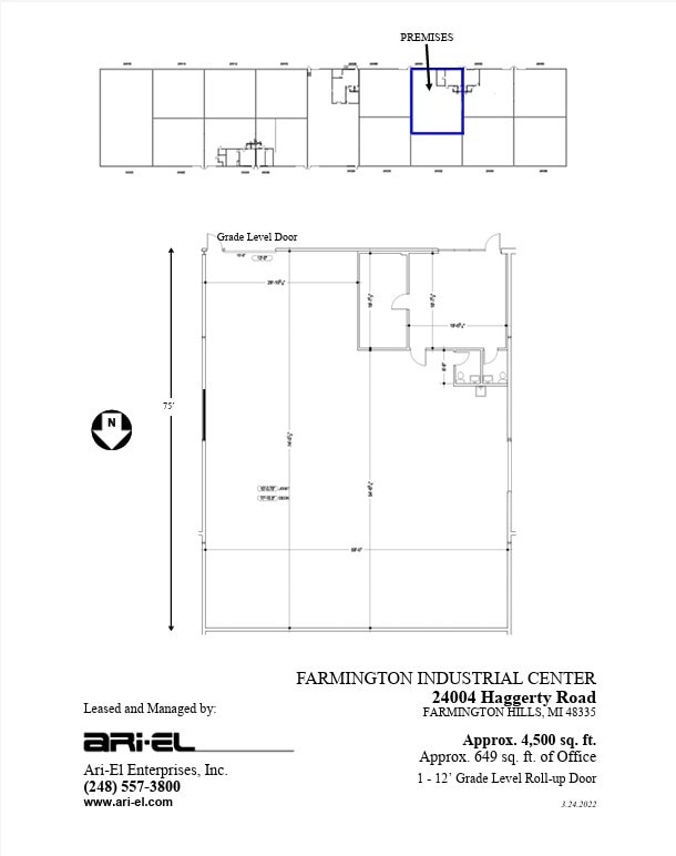24000-24036 Haggerty Rd, Farmington Hills, MI à louer Plan d’étage– Image 1 sur 1