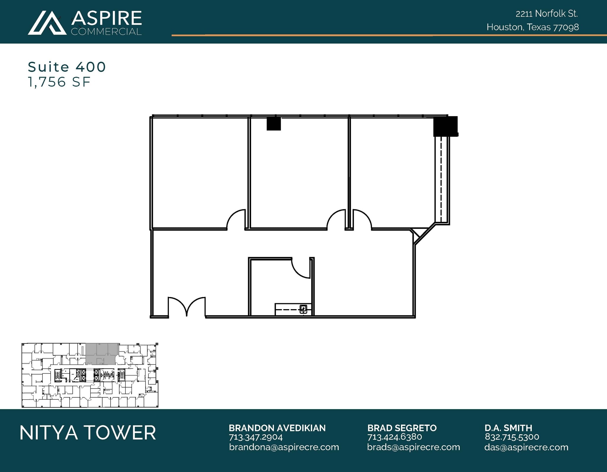 2211 Norfolk St, Houston, TX à louer Plan d’étage– Image 1 sur 1