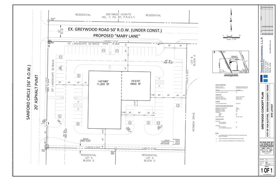 Sanford Circle, Van Alstyne, TX à vendre - Plan de site – Image 3 sur 3