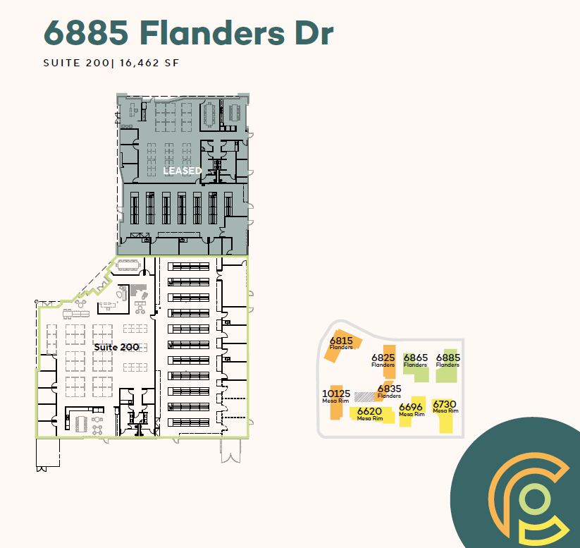 6815 Flanders Dr, San Diego, CA à louer Plan d’étage– Image 1 sur 1