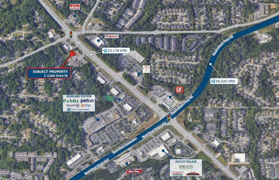 4390 South Cobb, Smyrna, GA à vendre - Aérien – Image 2 sur 4