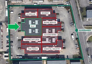 Décines-Charpieu - VUE AÉRIENNE  vue de carte