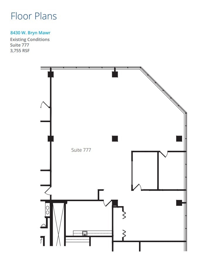8410 W Bryn Mawr Ave, Chicago, IL à louer Plan d’étage– Image 1 sur 2