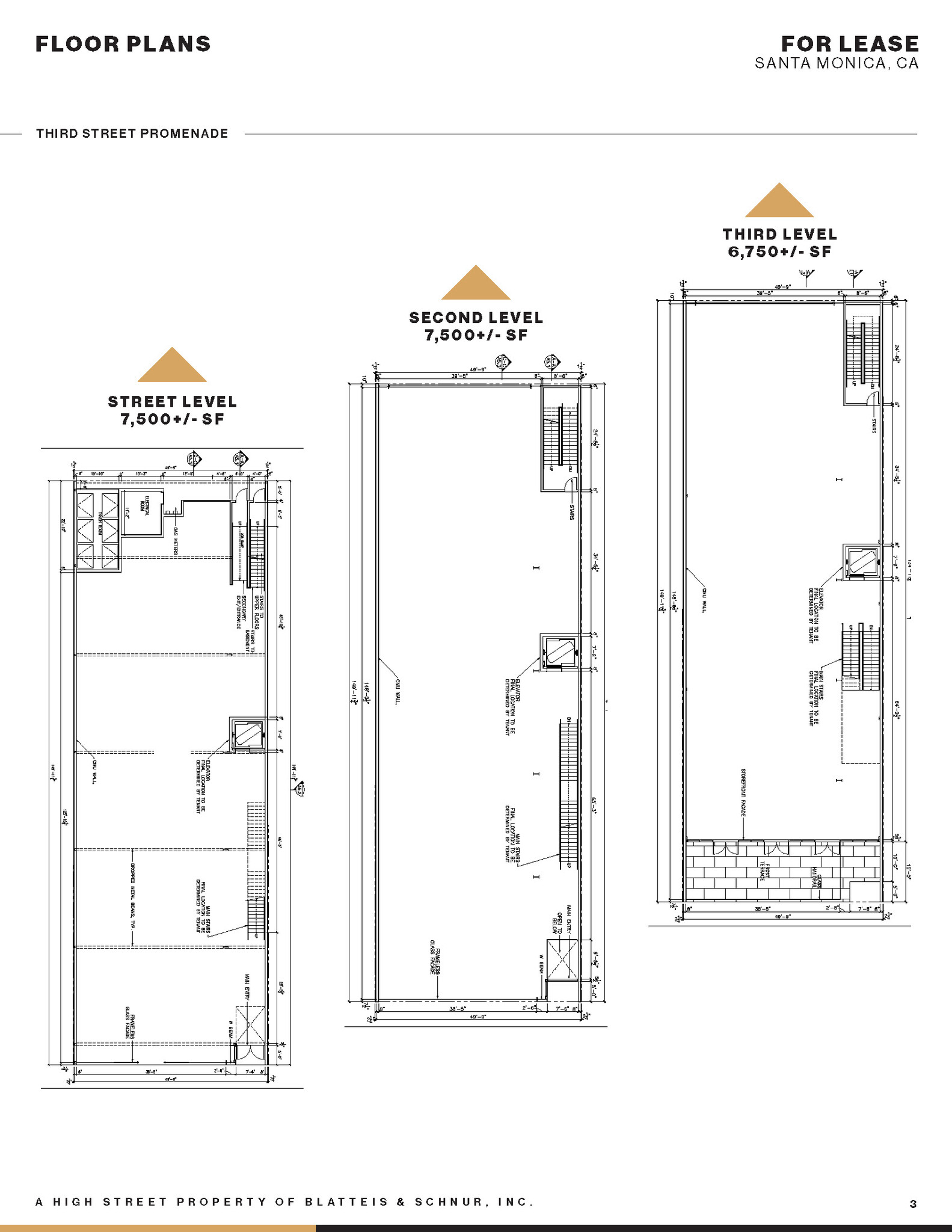 1404-1408 3rd Street Promenade, Santa Monica, CA à louer Plan d’étage– Image 1 sur 1