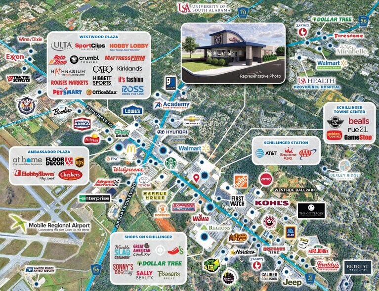 585 Schillinger S rd, Mobile, AL à vendre - Photo de l’immeuble – Image 3 sur 3
