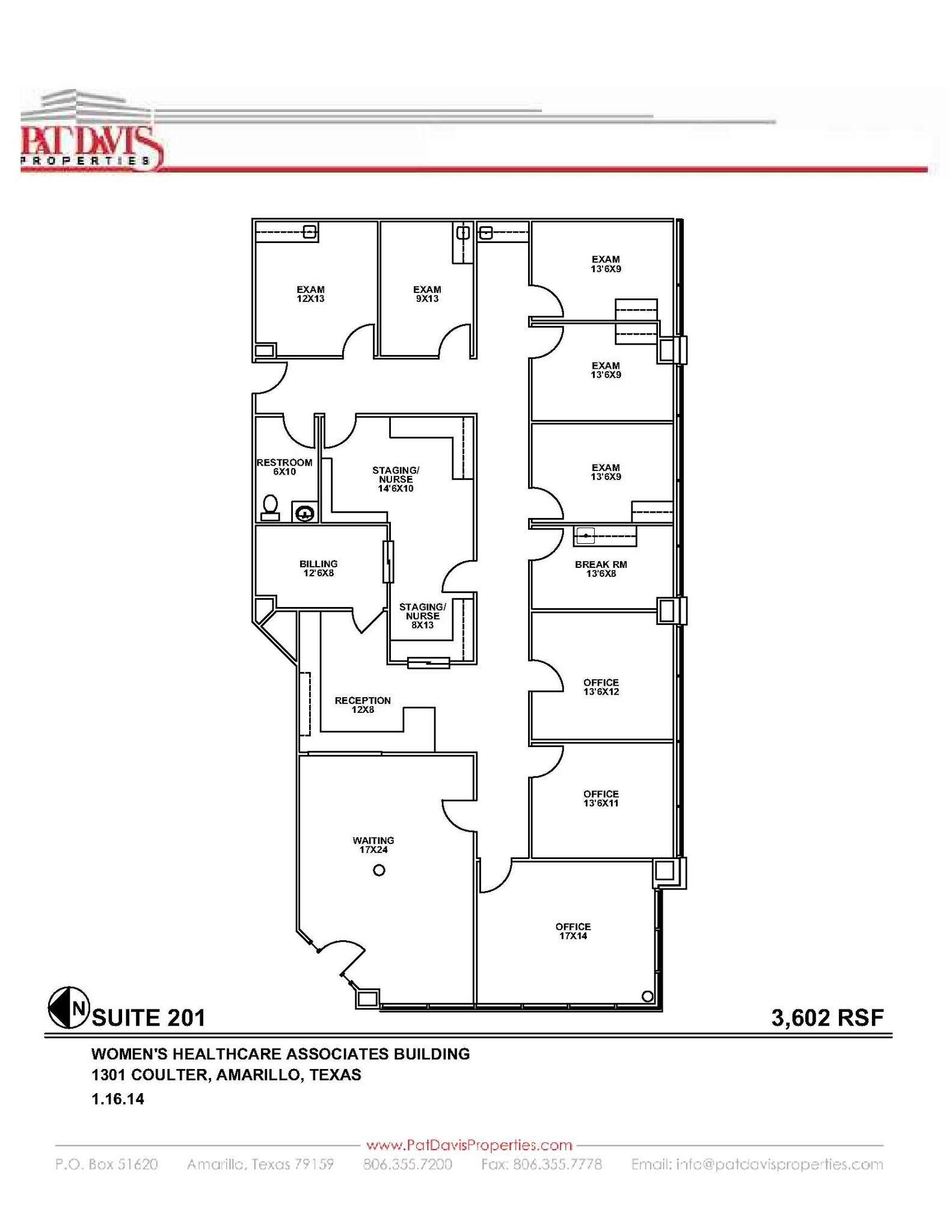 1301 S Coulter St, Amarillo, TX à louer Plan d’étage– Image 1 sur 1