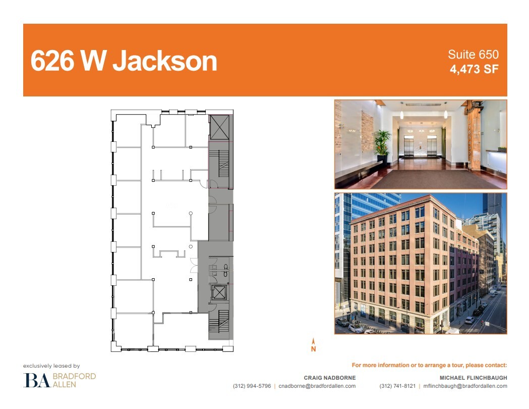 626 W Jackson Blvd, Chicago, IL à louer Plan d’étage– Image 1 sur 10