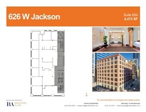 626 W Jackson Blvd, Chicago, IL à louer Plan d’étage– Image 1 sur 10