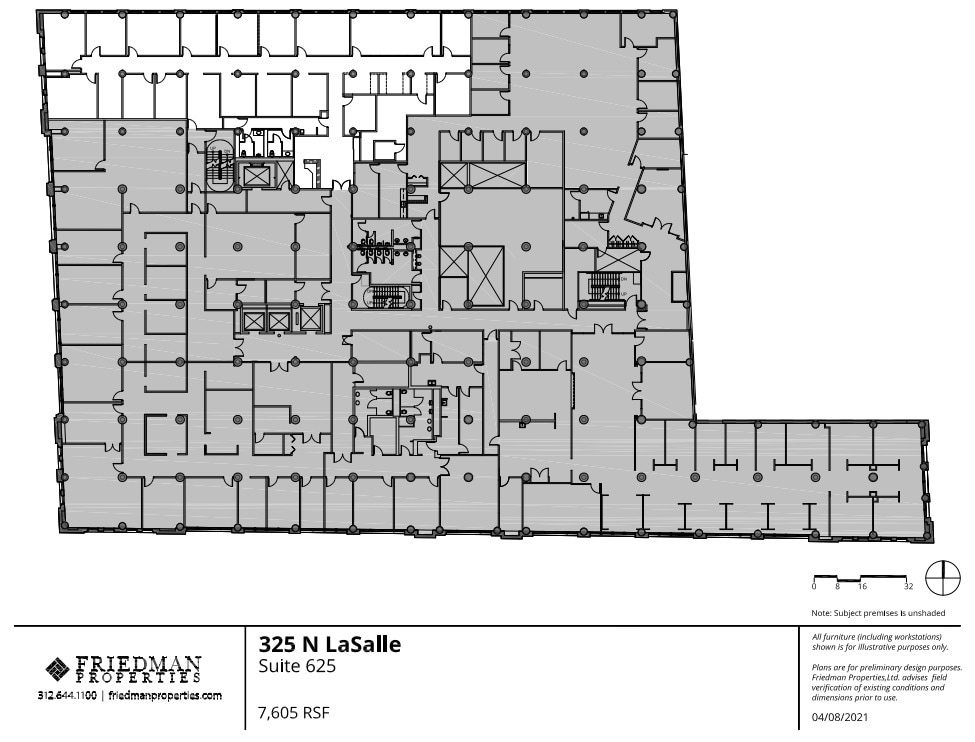 325 N LaSalle St, Chicago, IL à louer Plan d’étage– Image 1 sur 8
