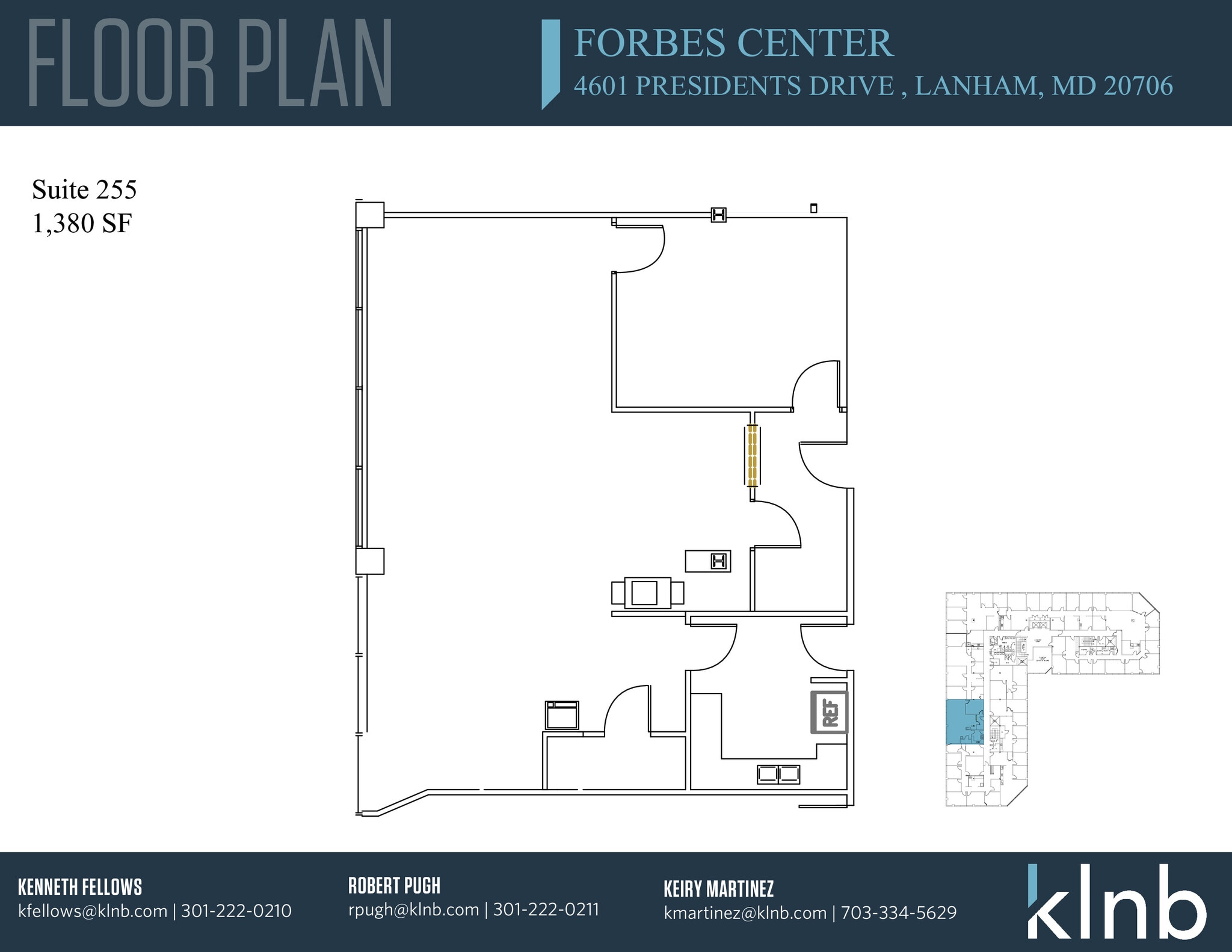 4601 Presidents Dr, Lanham, MD à louer Plan d’étage– Image 1 sur 1