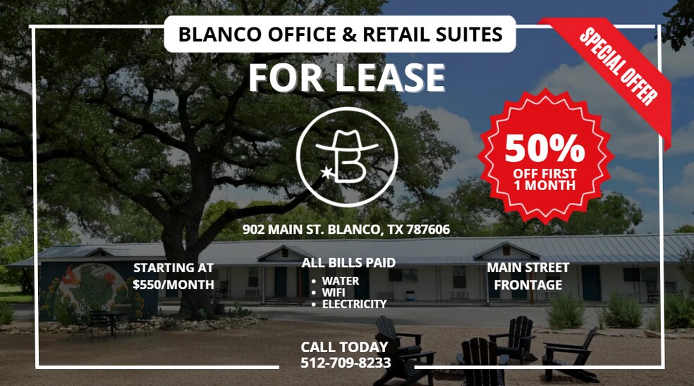 902 Main St, Blanco, TX à louer - Photo de l’immeuble – Image 1 sur 16