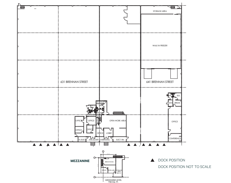 631-641 Brennan St, San Jose, CA à louer Plan d’étage– Image 1 sur 2