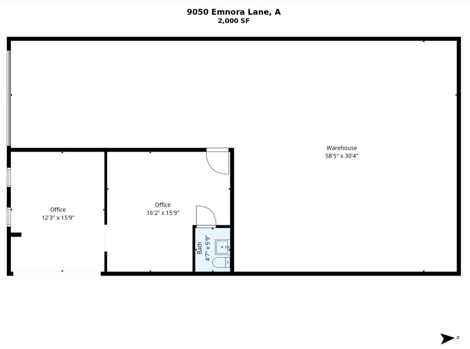 9050 Emnora Ln, Houston, TX à louer Plan d’étage– Image 1 sur 1