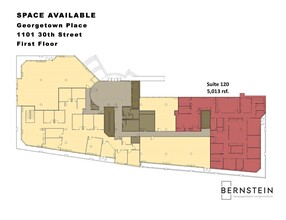 1101 30th St NW, Washington, DC à louer Plan d’étage– Image 2 sur 2