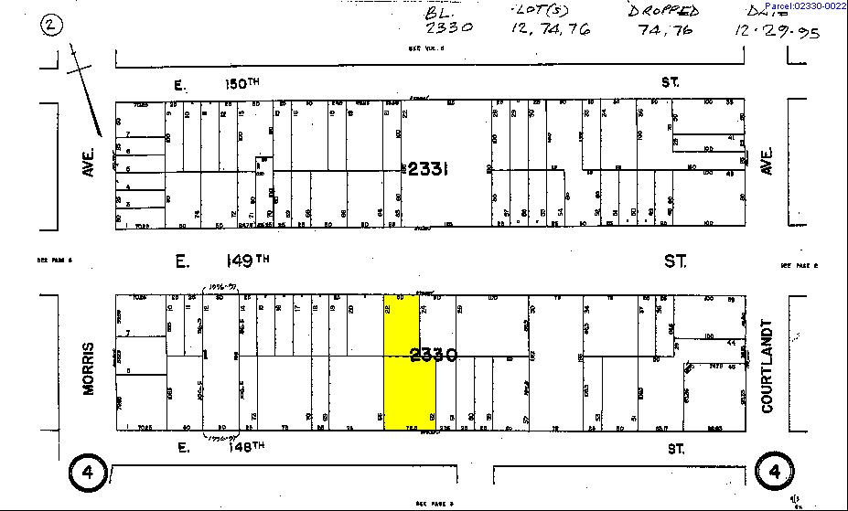 306 E 149th St, Bronx, NY à louer - Plan cadastral – Image 2 sur 3