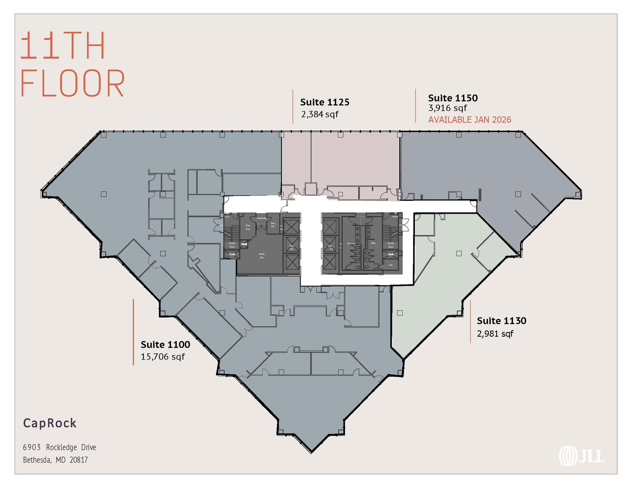 6903 Rockledge Dr, Bethesda, MD à louer Plan d’étage– Image 1 sur 1