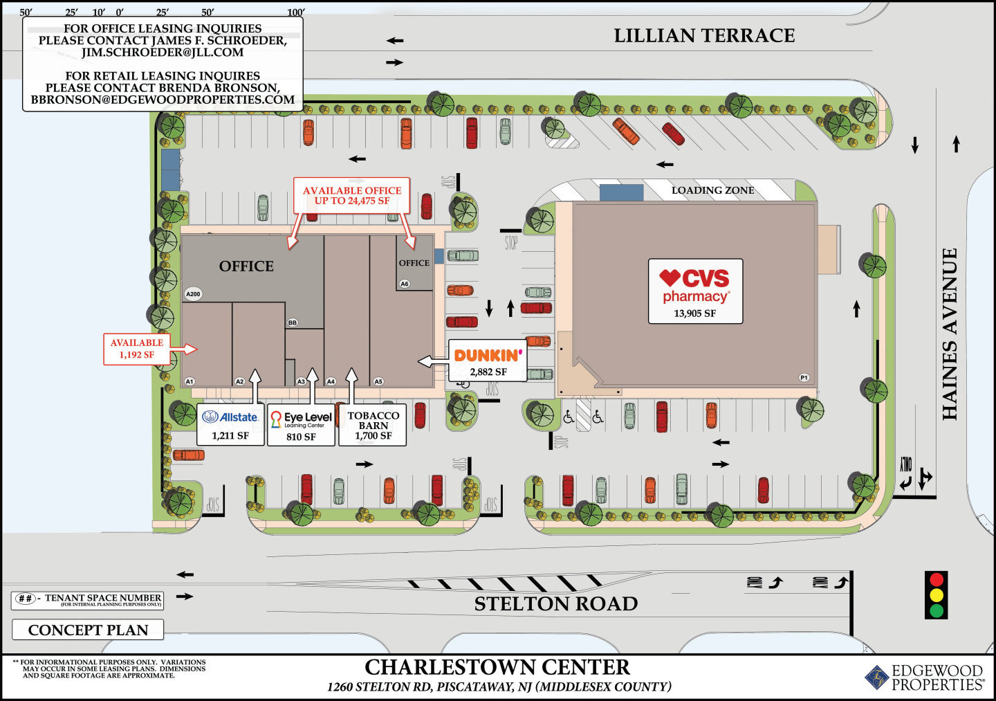 1252-1264 Stelton Rd, Piscataway, NJ à louer Plan de site– Image 1 sur 1