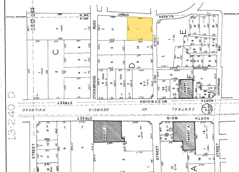 129 King St, Jonesboro, GA à louer - Plan cadastral – Image 2 sur 3