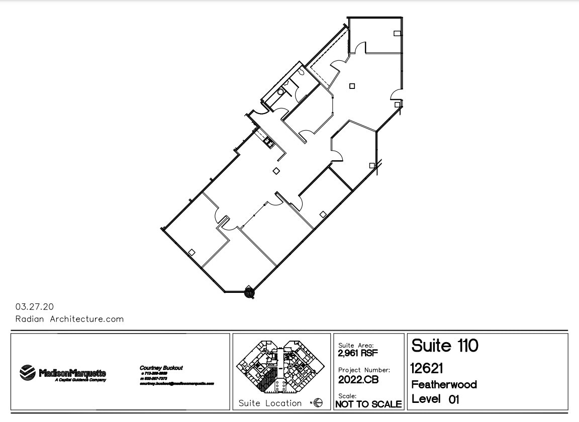 12621 Featherwood Dr, Houston, TX à louer Plan d’étage– Image 1 sur 1