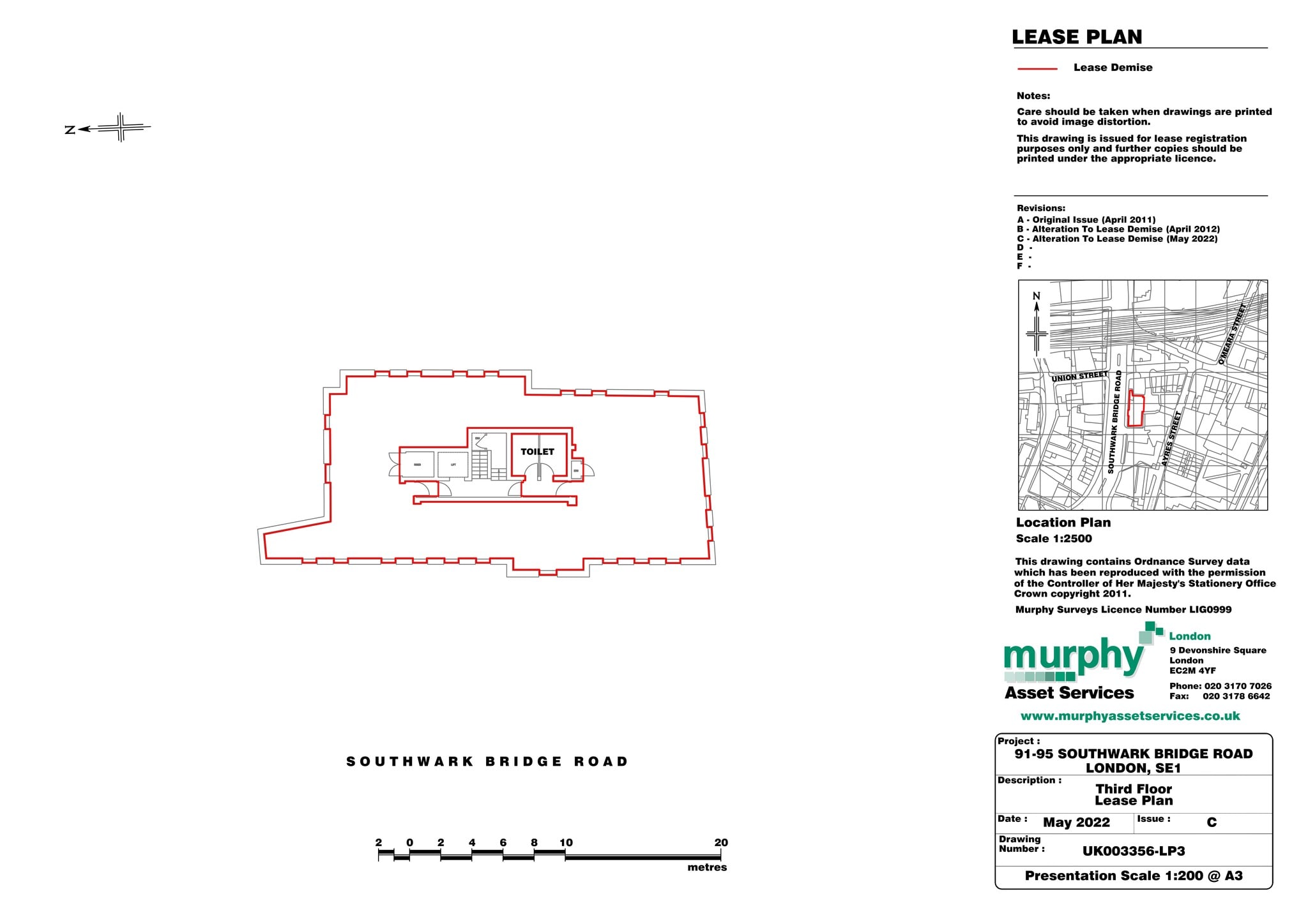 91-95 Southwark Bridge Rd, Londres à louer Plan de site– Image 1 sur 6