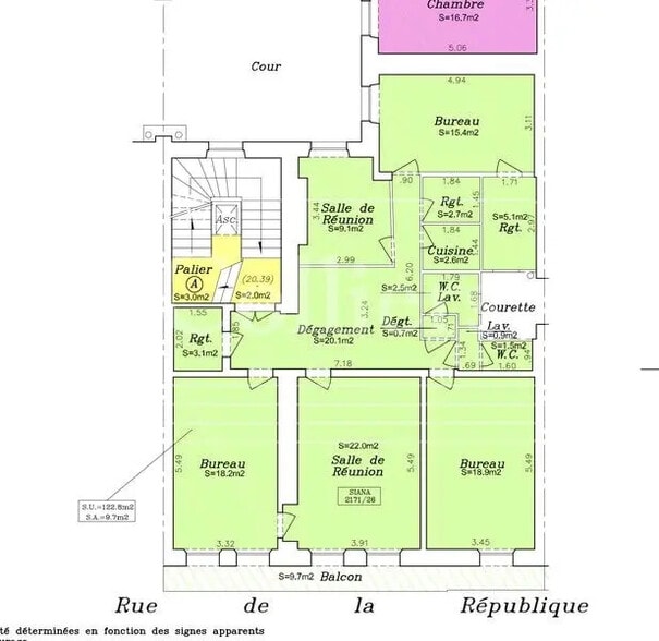 30 Rue De La Republique, Marseille à louer - Plan d’étage – Image 2 sur 2