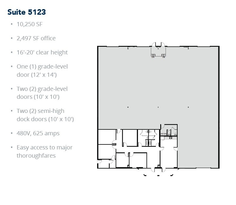 5029-5047 Martin Luther King Fwy, Fort Worth, TX à louer Plan d’étage– Image 1 sur 1