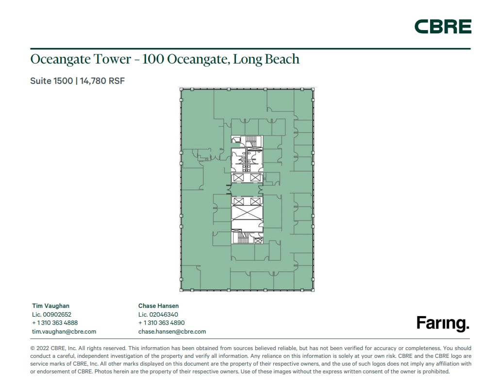 100 Oceangate, Long Beach, CA à louer Plan d’étage– Image 1 sur 1
