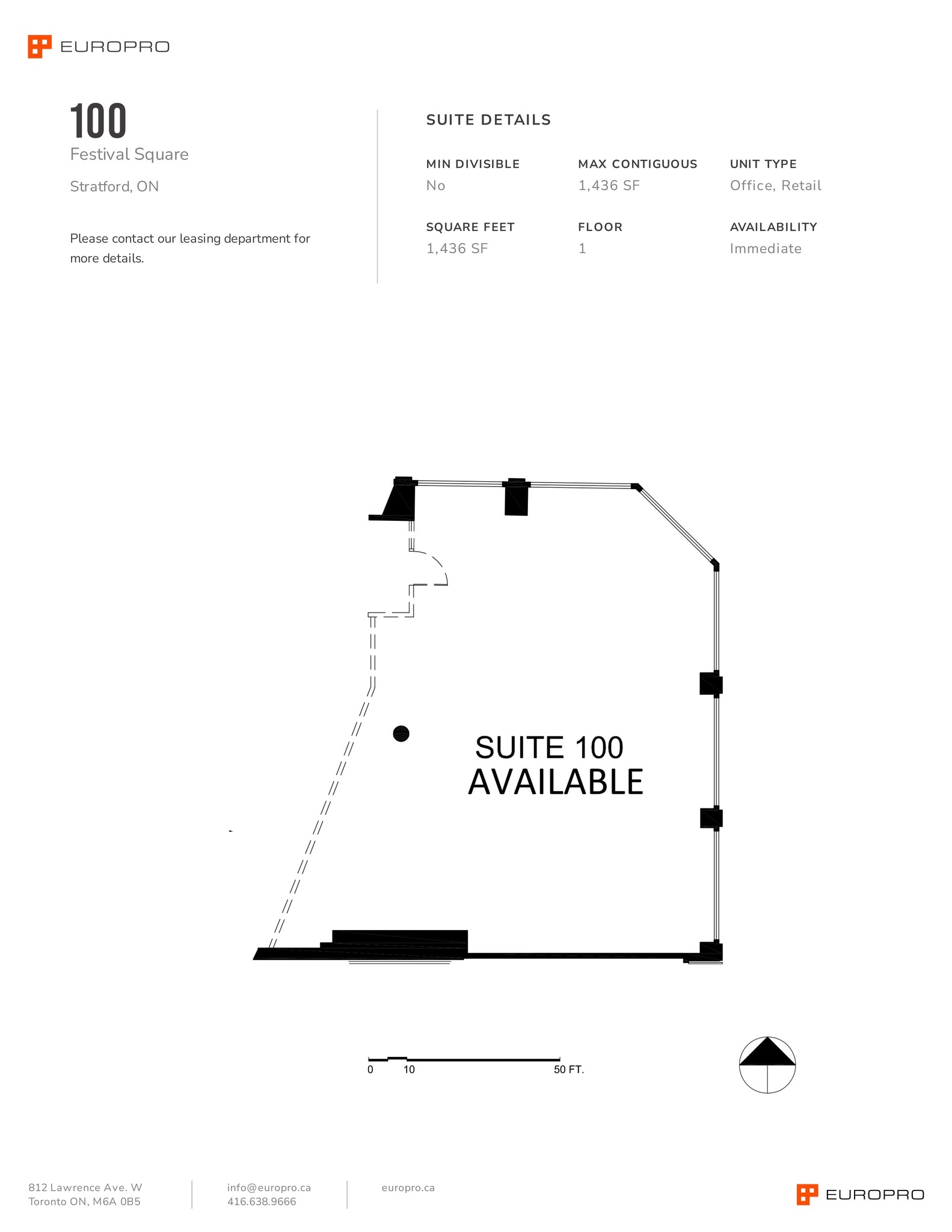 10 Downie St, Stratford, ON à louer Plan de site– Image 1 sur 1