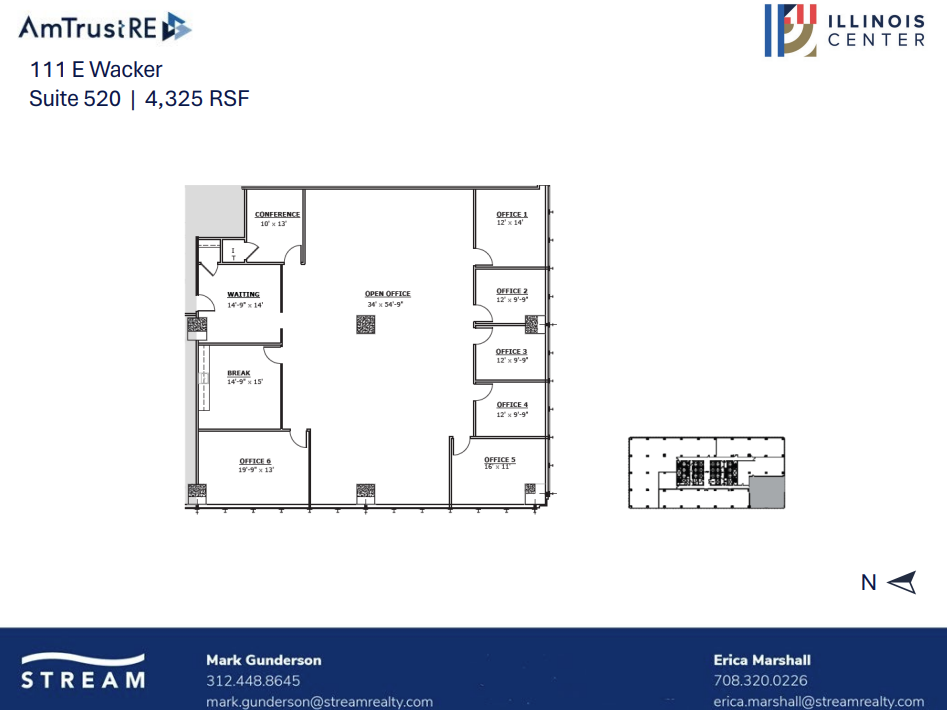 111 E Wacker Dr, Chicago, IL à louer Plan d’étage– Image 1 sur 1