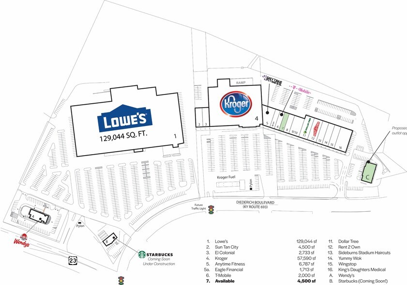349-704 Diederich Blvd, Ashland, KY à louer - Plan de site – Image 3 sur 3