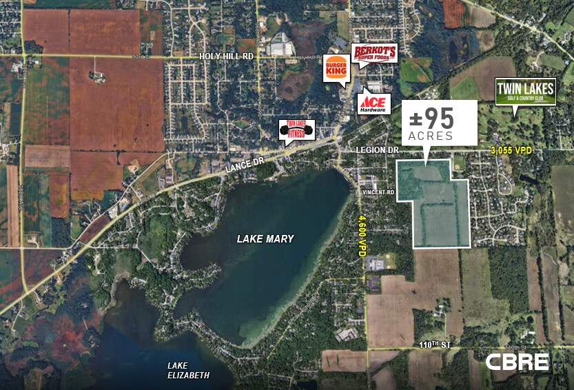 908 Vincent Rd, Twin Lakes, WI à vendre - Aérien – Image 1 sur 6