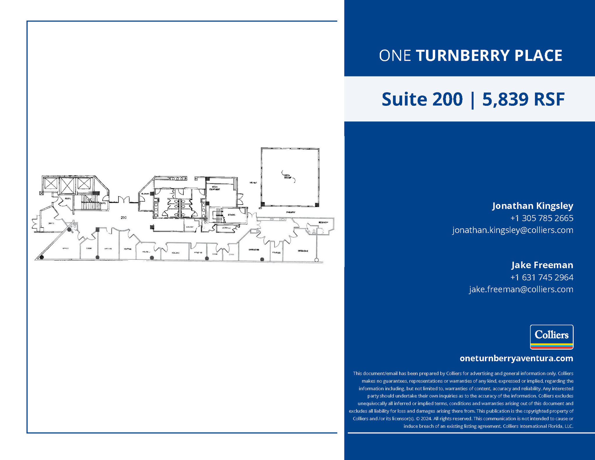 19495 Biscayne Blvd, Aventura, FL à louer Plan d’étage– Image 1 sur 1