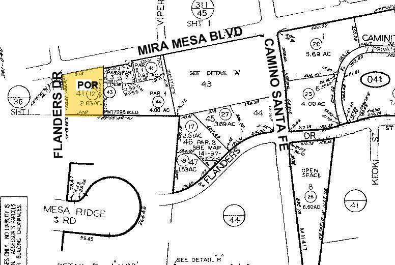 6610 Flanders Dr, San Diego, CA à vendre Plan cadastral– Image 1 sur 10