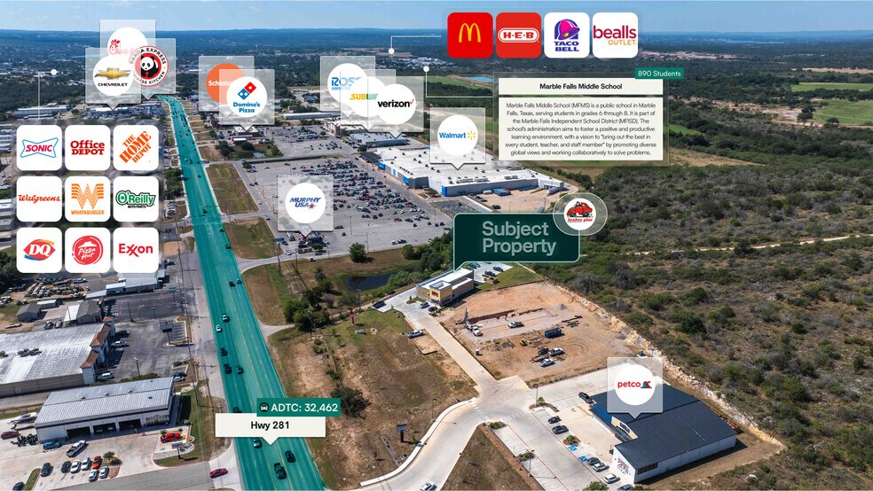 2900 U.S. 281 hwy, Marble Falls, TX à vendre - Aérien – Image 3 sur 3