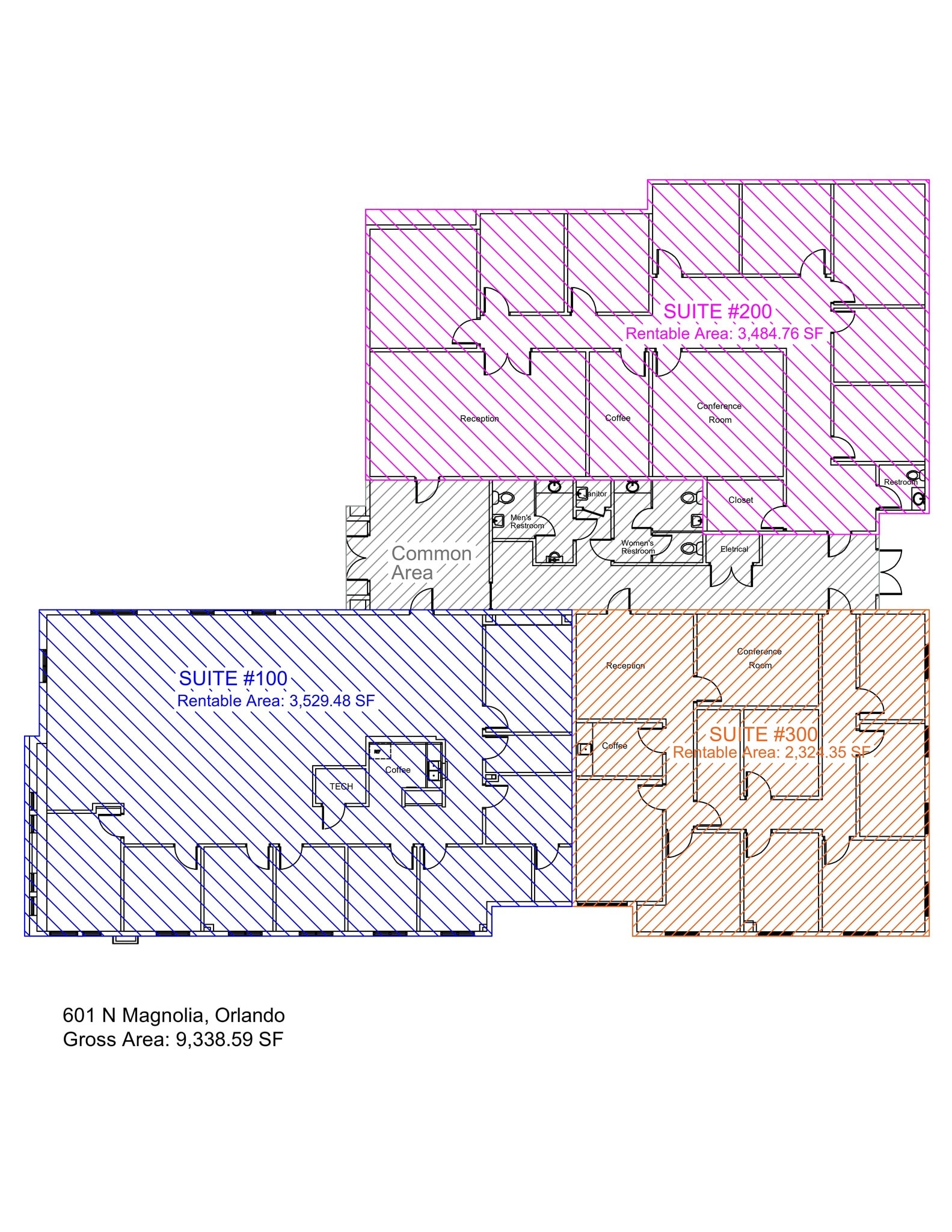 601 N Magnolia Ave, Orlando, FL à louer Plan de site– Image 1 sur 3